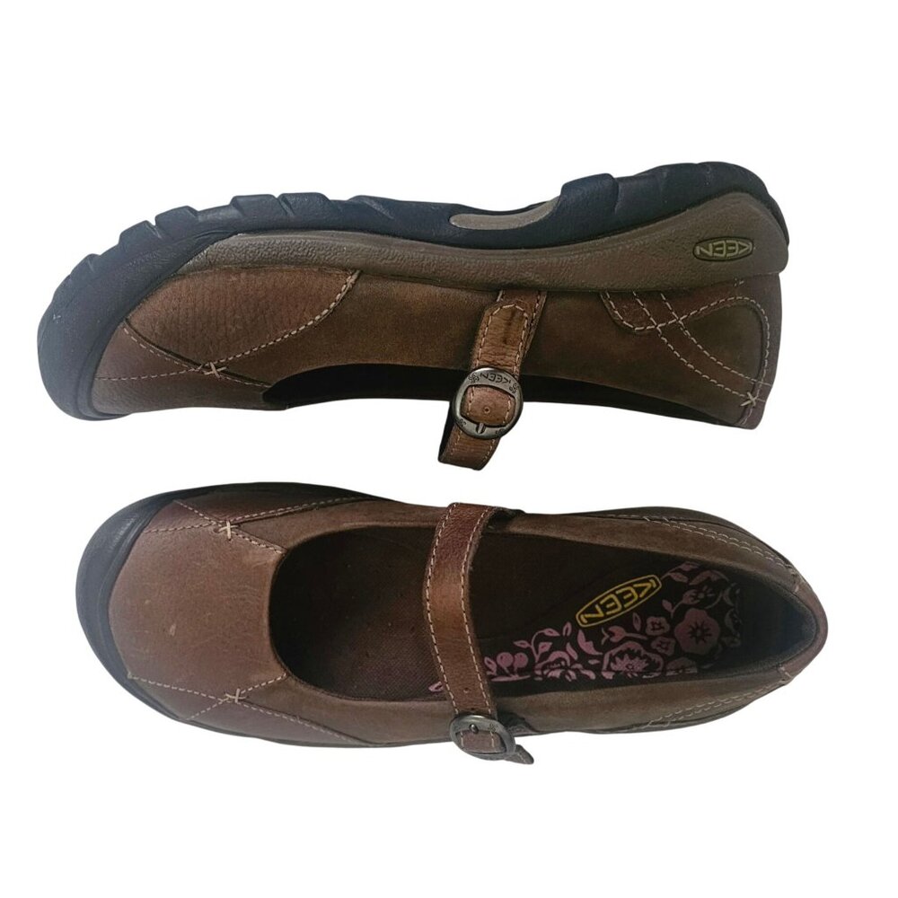 Keen Presidio Comfort Hiking Mary Jane Shoes Brown/Black Women's Size US 8.5 - Picture 3 of 9